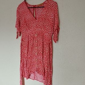 Red Floral Mini Dress
